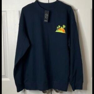 Original Use Dark Blue Crewneck with Sunset Patch